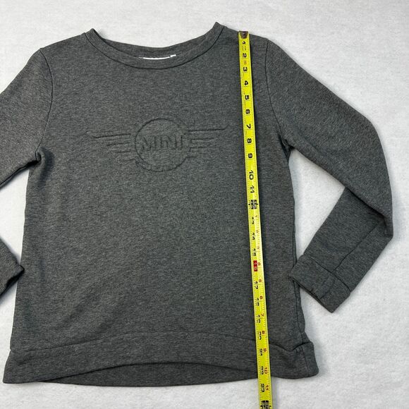 Mini Cooper Womens Crewneck Sweatshirt Size XS Gray Embossed Logo - Picture 7 of 10